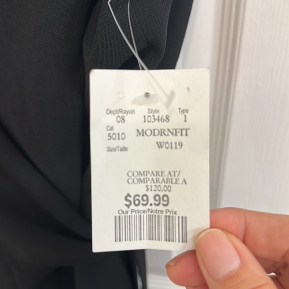 😍😍Black V neck wrap jumpsuit size ladies M - Picture 5 of 5